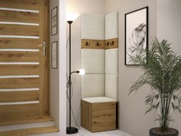 Meuble d'entrée Hartford 347 (Chêne Artisan + Noir)