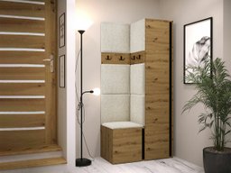 Meuble d'entrée Hartford 348 (Chêne Artisan + Noir)