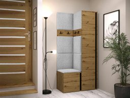 Meuble d'entrée Hartford 348 (Chêne Artisan + Noir)