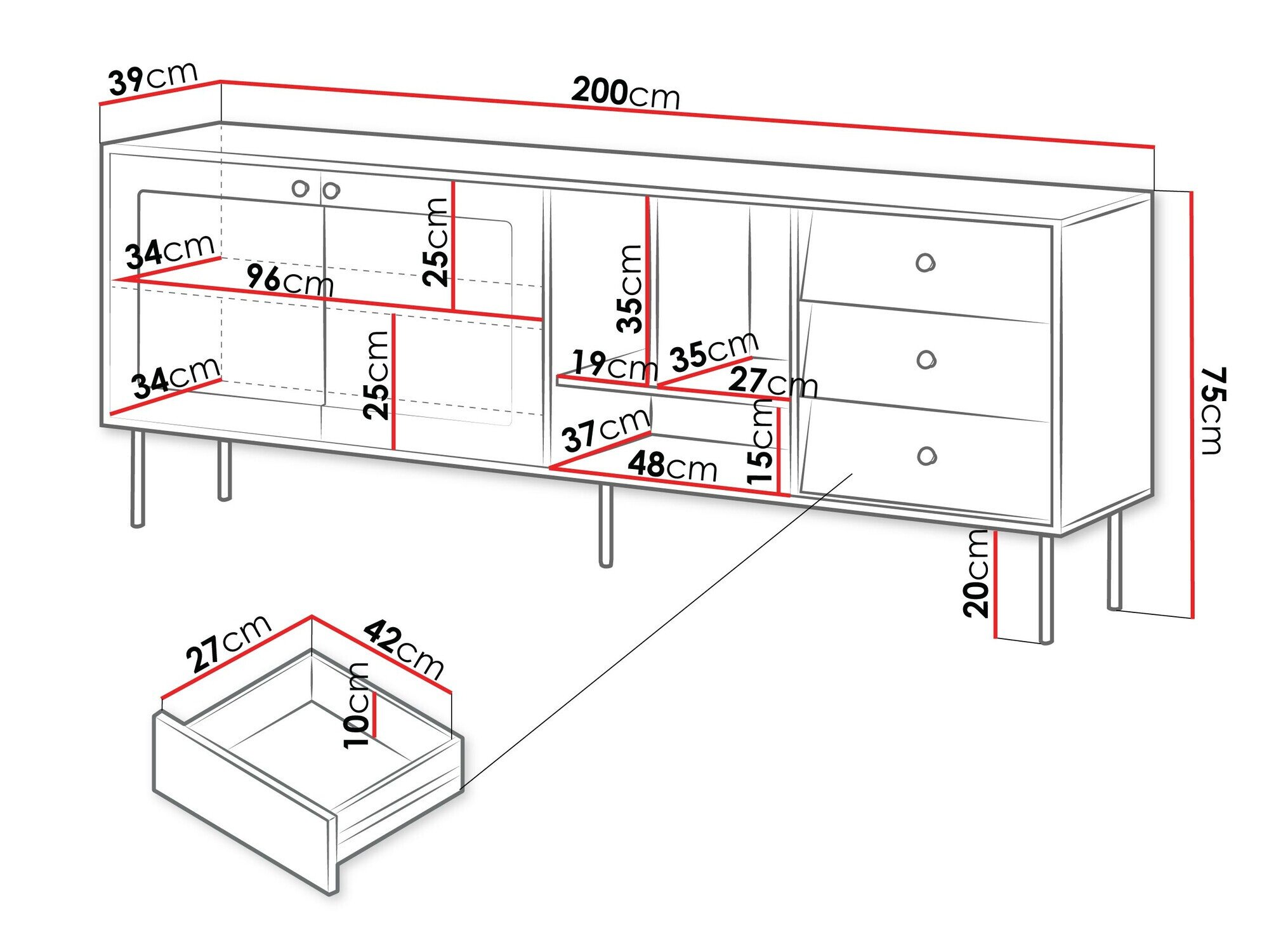Commode Feletri 104 (Blanc)