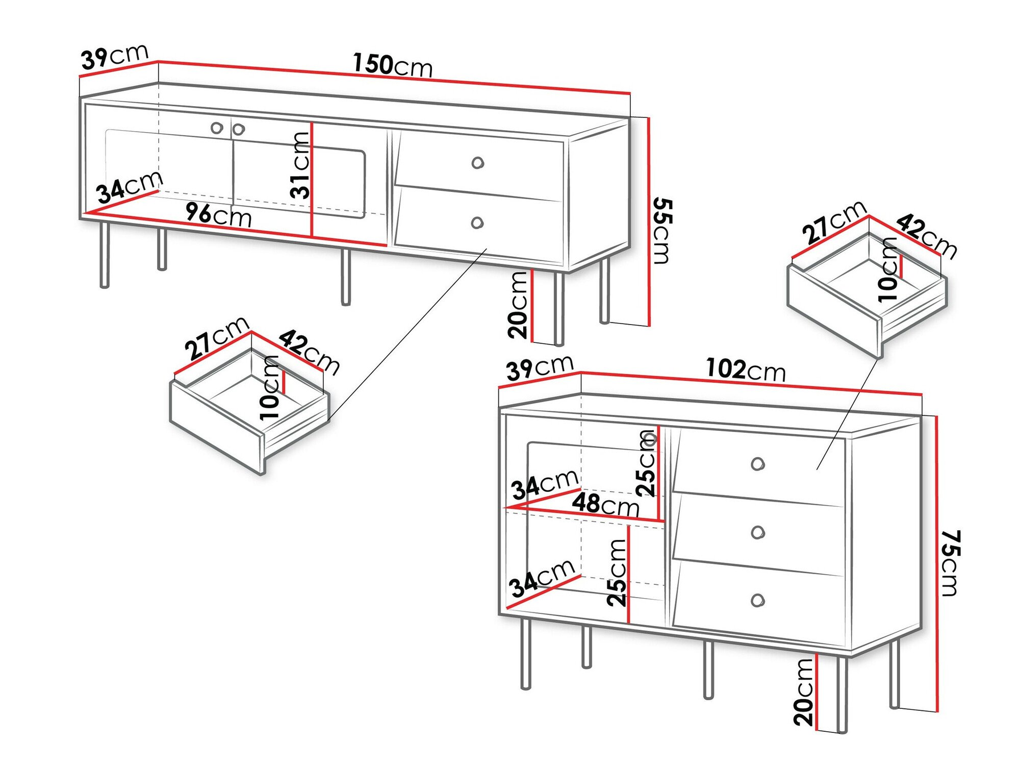 Ensemble de salon Feletri 108 (Blanc)