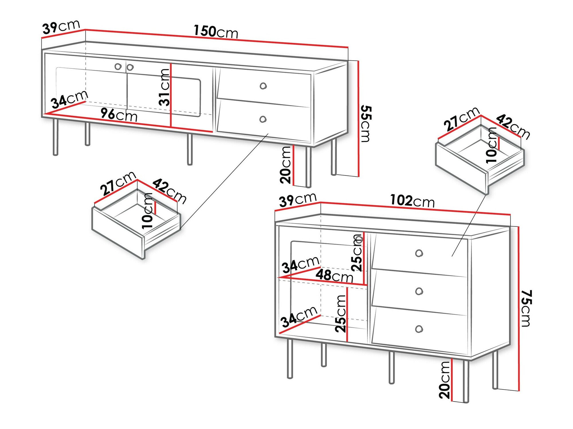 Ensemble de salon Feletri 108 (Noir)