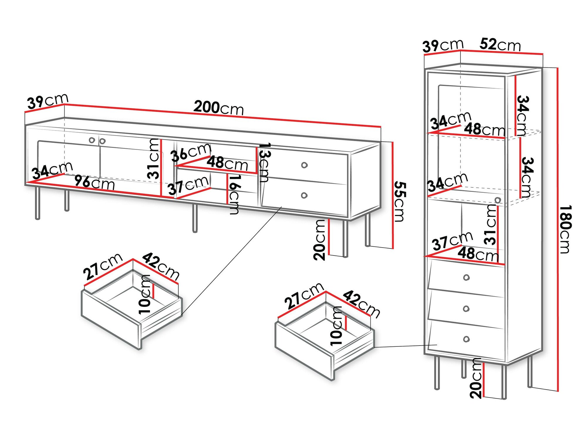 Ensemble de salon Feletri 109 (Noir)
