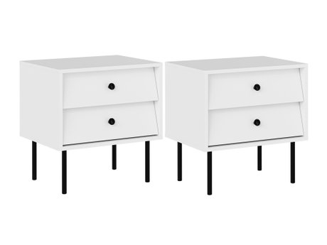 Ensemble de tables de chevet Feletri 106 (Blanc)