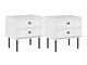 Ensemble de tables de chevet Feletri 106 (Blanc)