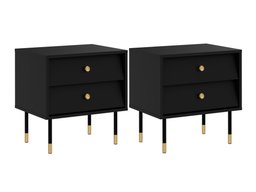 Ensemble de tables de chevet Feletri 106 (Noir)