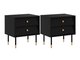 Ensemble de tables de chevet Feletri 106 (Noir)