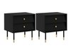 Ensemble de tables de chevet Feletri 106 (Noir)