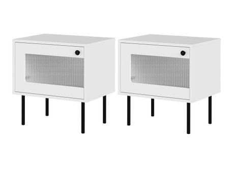 Ensemble de tables de chevet Feletri 107 (Blanc)