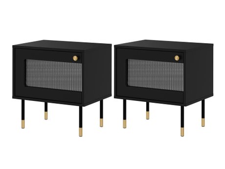 Ensemble de tables de chevet Feletri 107 (Noir)