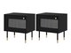 Ensemble de tables de chevet Feletri 107 (Noir)