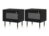 Ensemble de tables de chevet Feletri 107 (Noir)