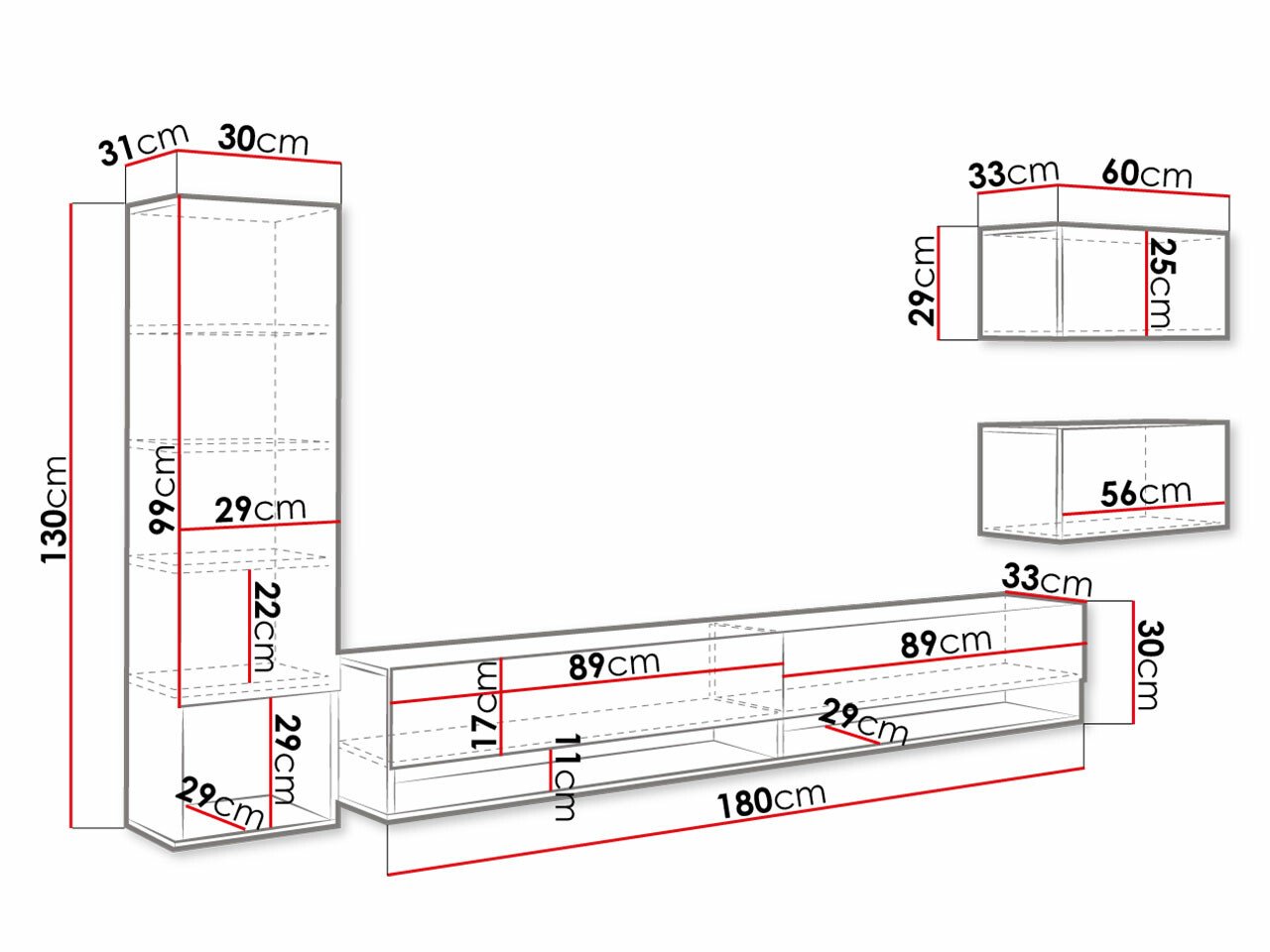 Ensemble de salon Sarasota 124 (Graphite)