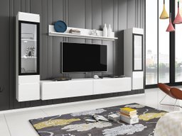 Ensemble de salon Sarasota 126 (Blanc + Blanc brillant)