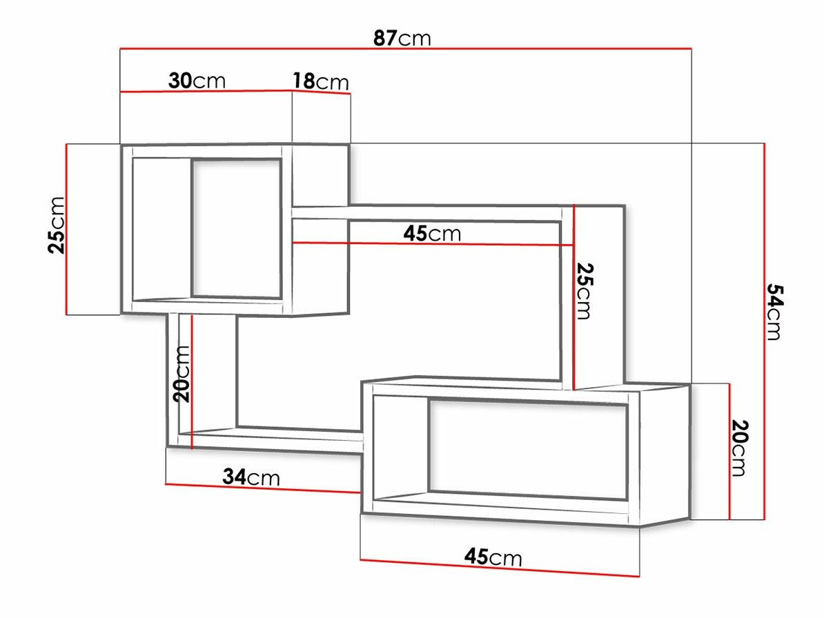Étagère murale Sarasota 106 (Graphite)