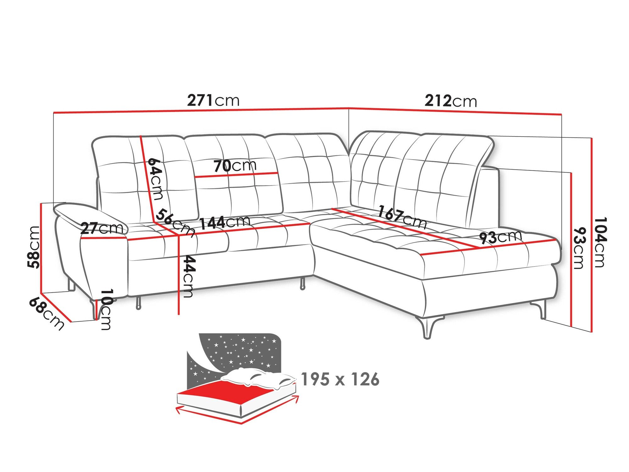 Canapé d'angle Sanford 101 (Manila 16)