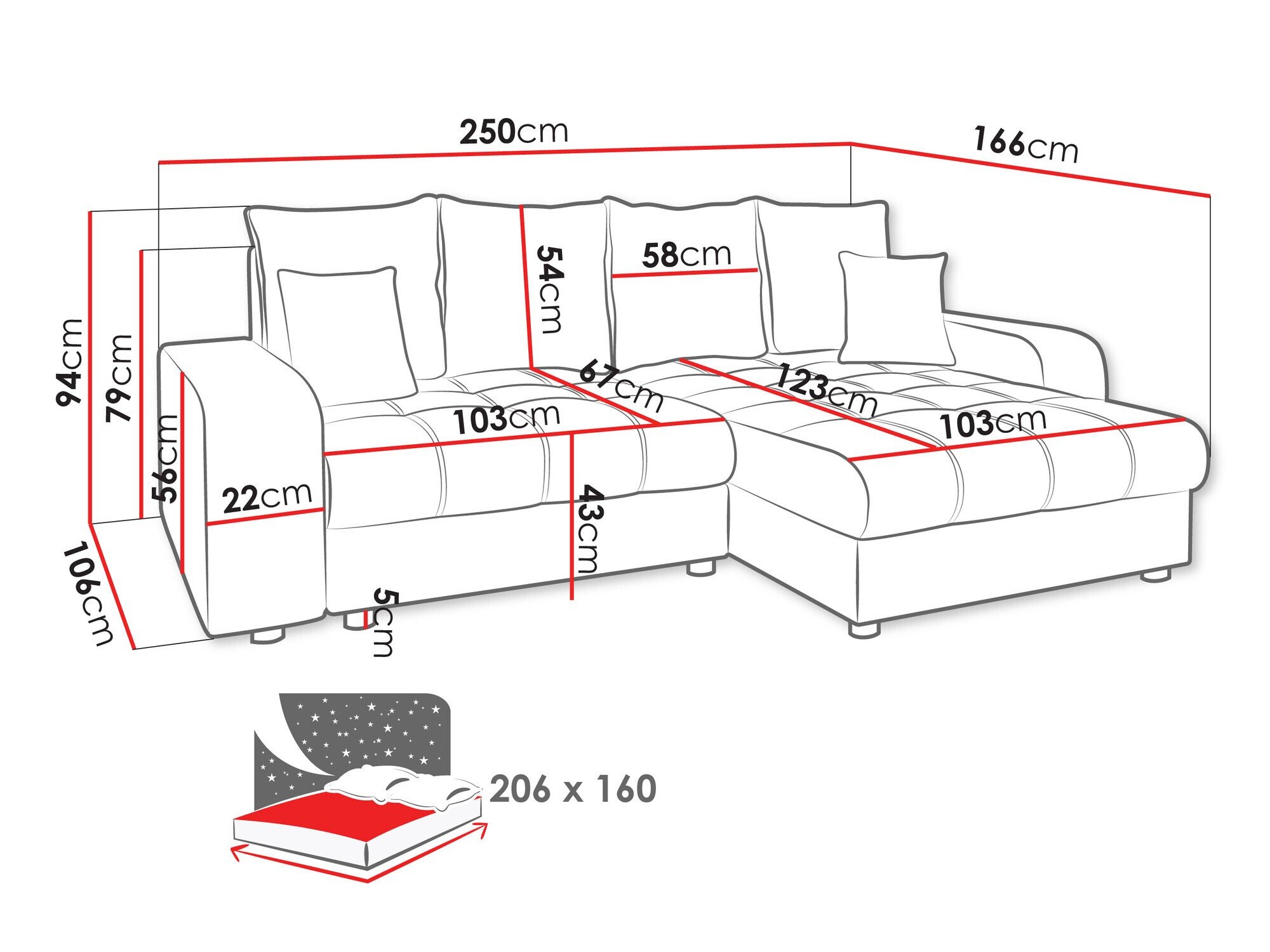 Canapé d'angle Sanford 102 (Manila 02)