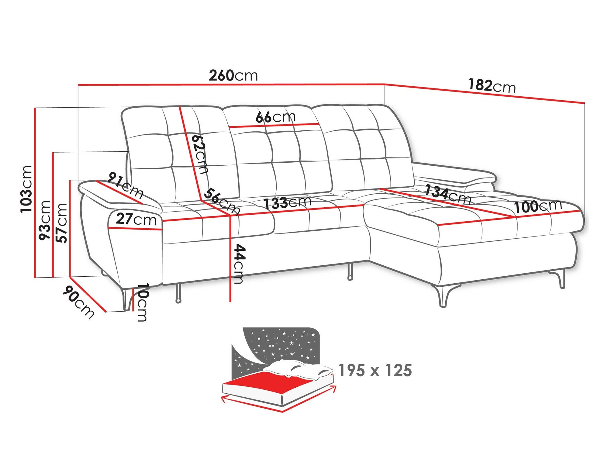 Canapé d'angle Sanford 103 (Manila 16)
