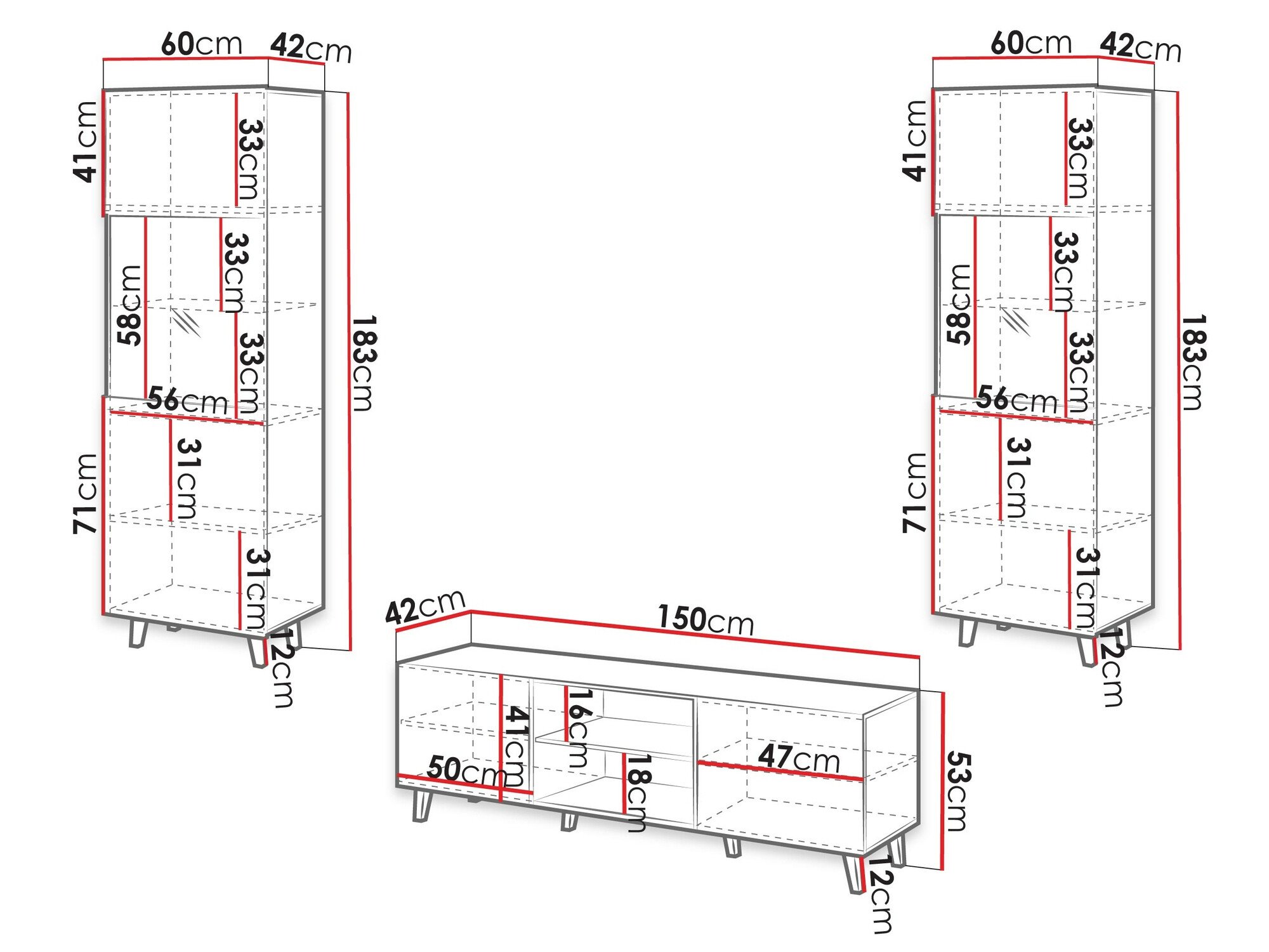 Ensemble de salon Remeta 110 (Anthracite)