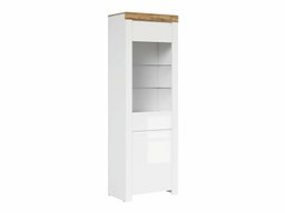 Étagère Sonsoru 104 (Blanc + Blanc brillant + Chêne wotan)