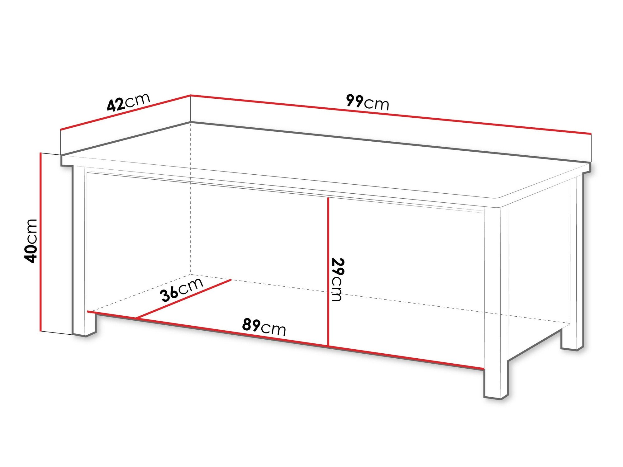 Boîte de rangement Romelbo 143 (Blanc + Chêne)