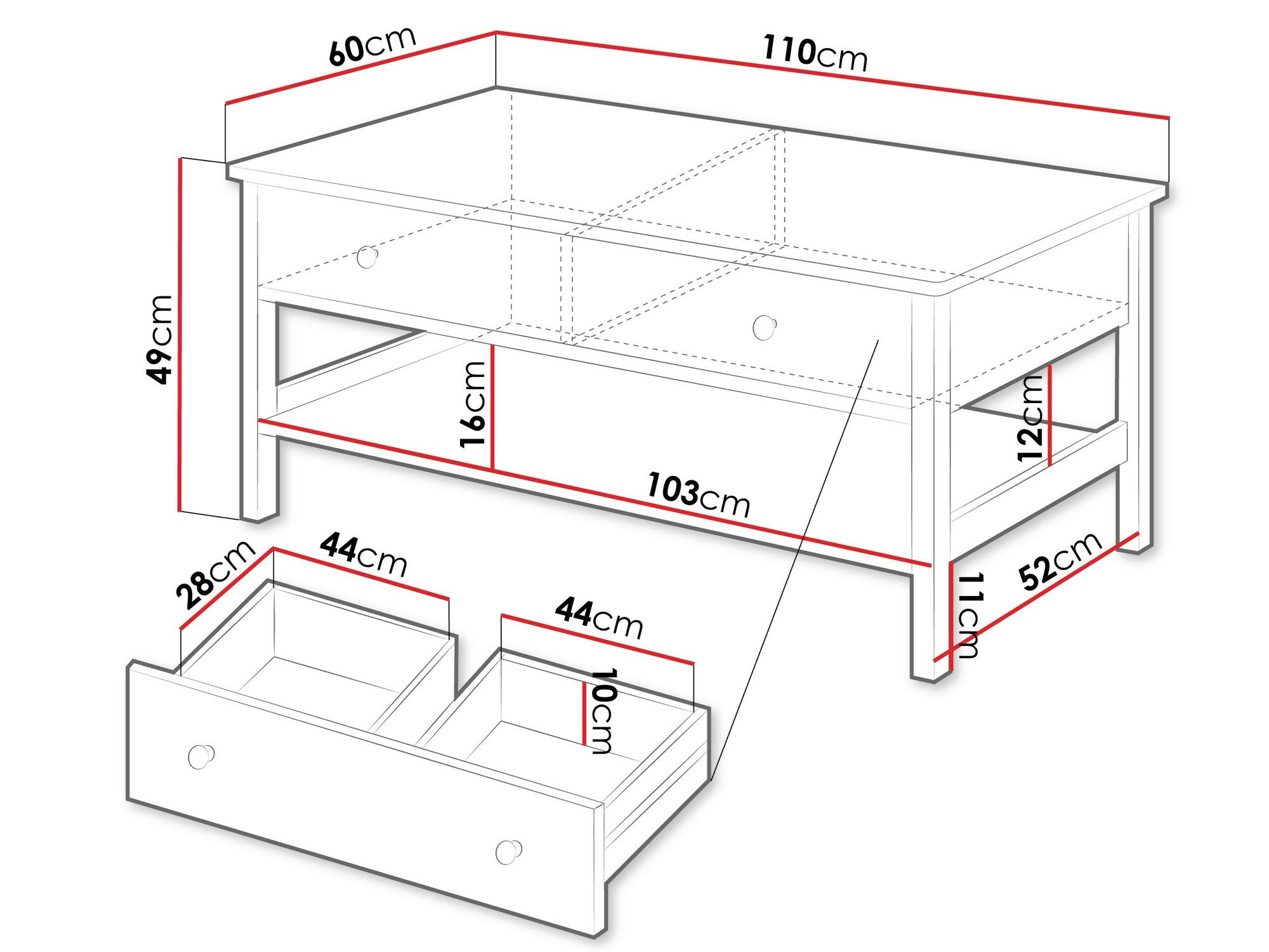 Table basse Romelbo 131