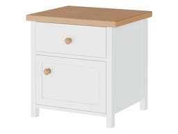 Table de chevet Romelbo 138 (Blanc + Chêne)