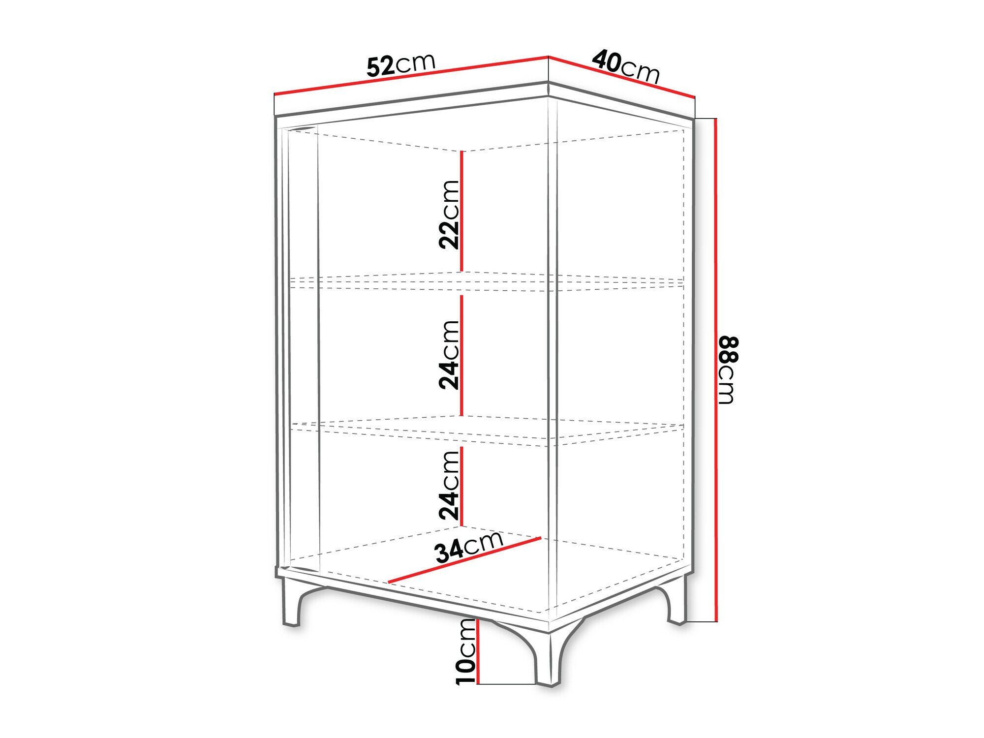 Buffet Livseri 100 (Blanc + Blanc brillant)