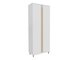 Armoire Florem (Blanc + Blanc brillant + Clair bois)
