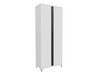 Armoire Livseri 114 (Blanc + Blanc brillant + Noir brillant)