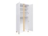 Armoire Livseri 114 (Blanc + Blanc brillant)