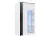 Armoire murale Florem (Blanc + Blanc brillant + Noir brillant)