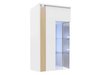 Armoire murale Livseri 105 (Blanc + Blanc brillant + Clair bois)