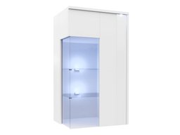 Armoire murale Livseri 106 (Blanc + Blanc brillant)