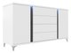 Commode Florem (Blanc + Blanc brillant + Noir brillant)