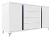 Commode Florem (Blanc + Blanc brillant + Noir brillant)