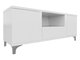Meuble TV Livseri 113 (Blanc + Blanc brillant)
