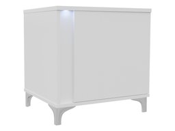 Table de chevet Livseri 111 (Blanc + Blanc brillant)