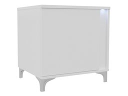 Table de chevet Livseri 112 (Blanc + Blanc brillant)