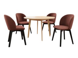 Salle à manger complète Racine 136 (Marron)