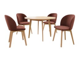 Salle à manger complète Racine 136 (Marron)