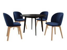 Salle à manger complète Racine 136 (Noir)