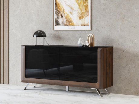 Buffet Sovera 107 (Noix + Noir brillant)