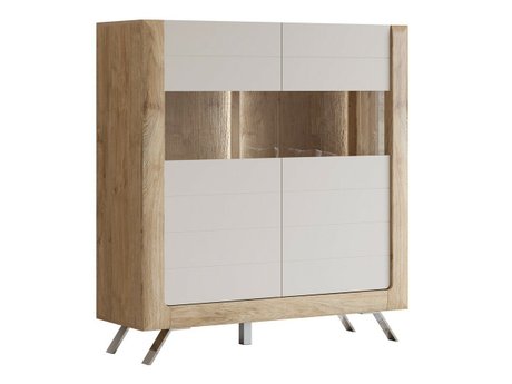 Étagère Sovera 106 (Chêne doré + Gris clair)