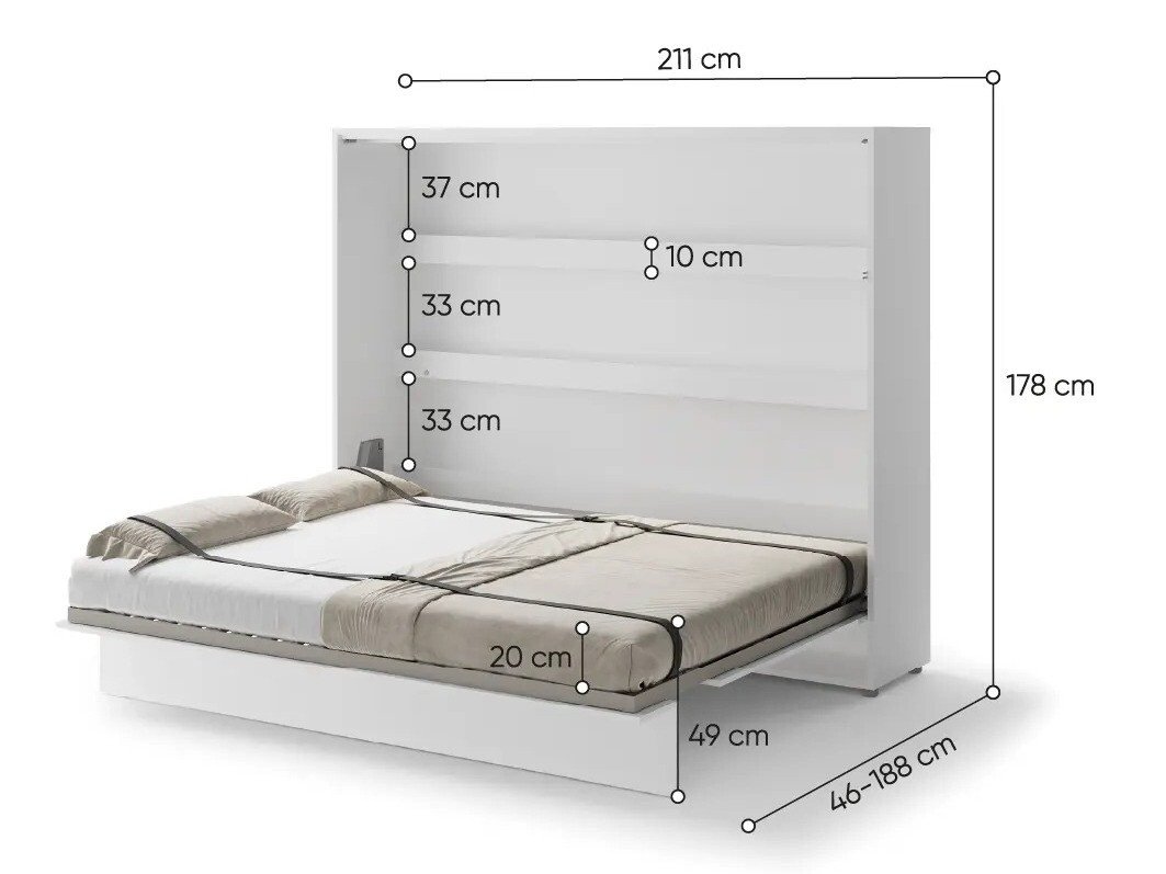 Lit escamotable Concept Pro Lenart V (Blanc)
