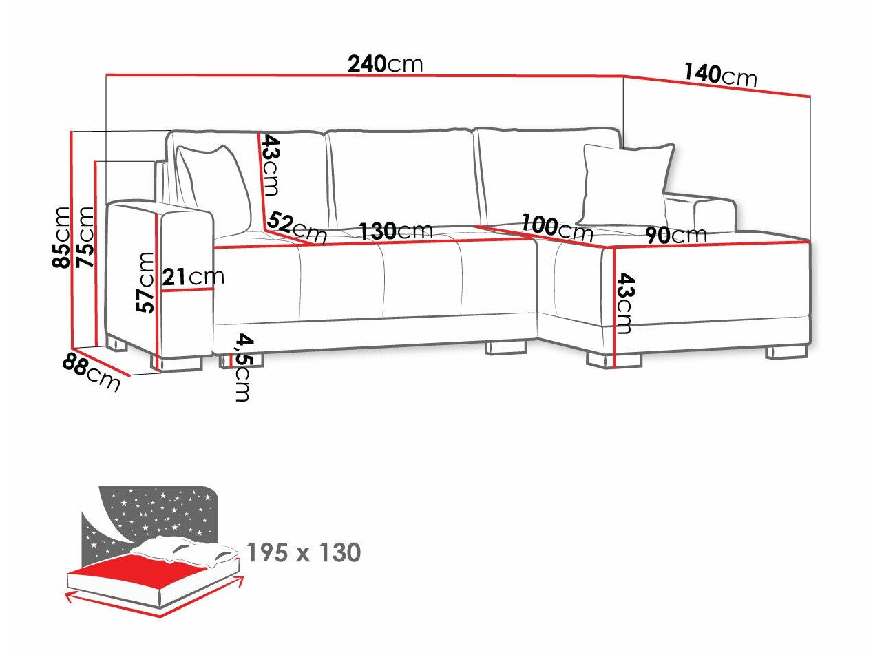 Canapé d'angle Columbus 103