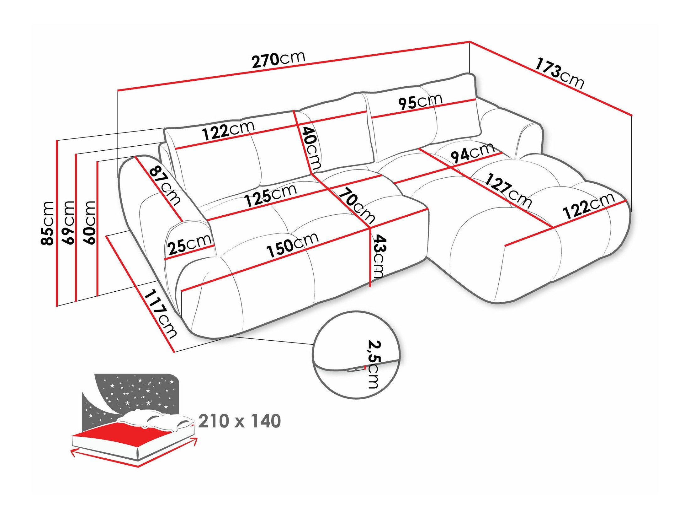 Canapé d'angle TrendyNest 109 (Now Or Never 16)