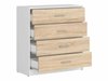 Commode Novsore 101 (Blanc + Sonoma chêne)