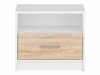 Table de chevet Novsore 102 (Blanc + Sonoma chêne)