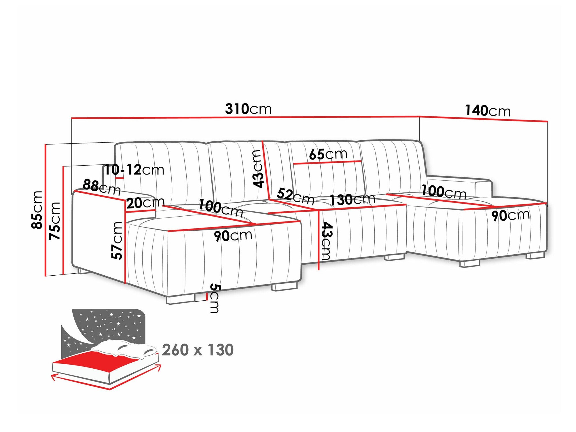 Canapé d'angle Columbus 232 (Manila 02)
